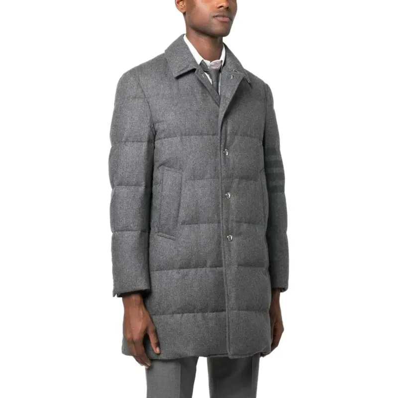 THOM BROWNE 4 Bar Padded Coat-4