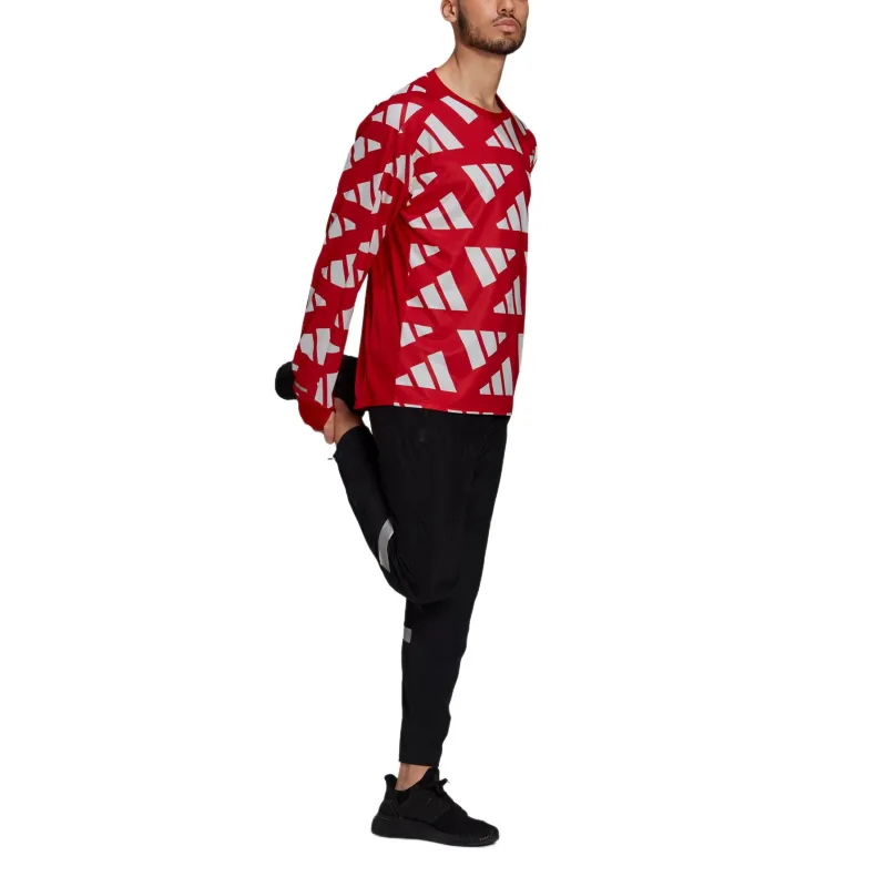 Adidas SWEATAEROREADY T Shirt Men's Light Scarlet/White-2