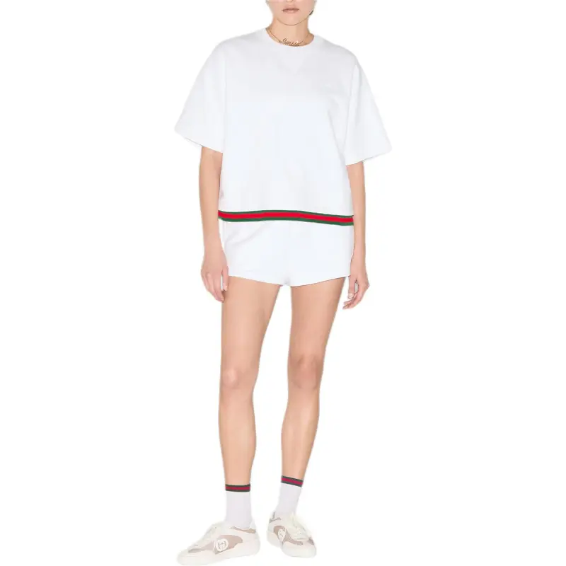 GUCCI Web Detailed Cropped Jersey Top-3