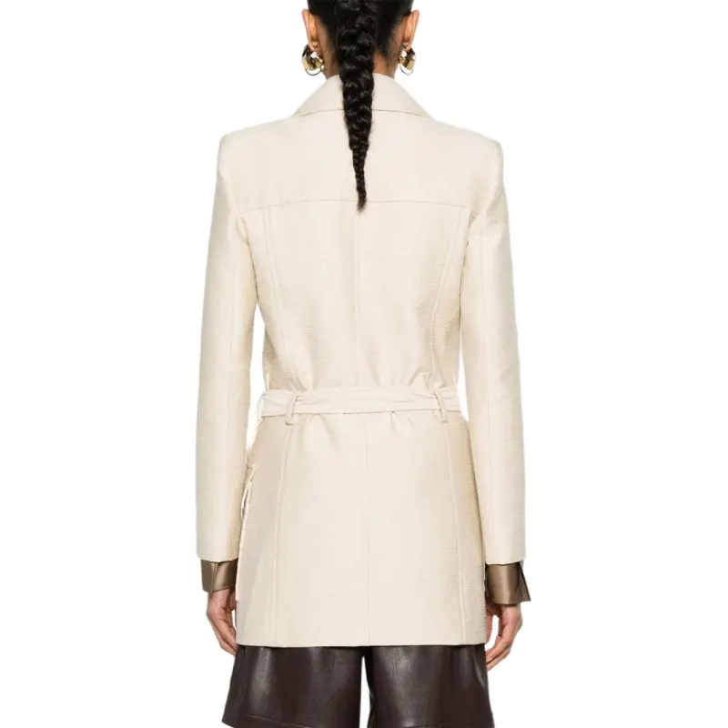 SAINT LAURENT Belted Double breasted Coat-3
