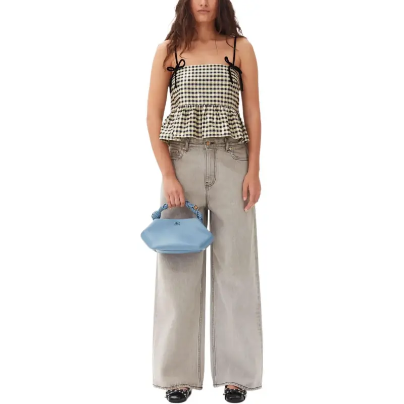 GANNI Check Jacquard Top-2