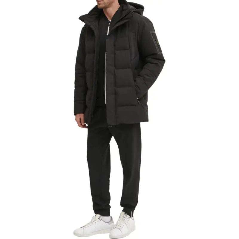 HUGO BOSS Logo Patch Hooded Parka-5