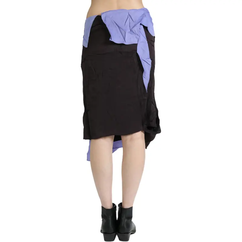 KIKO KOSTADINOV Kukri Draped Skirt 'Raw Umber/Lilac'-1
