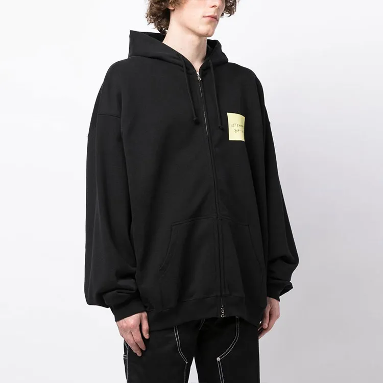 Vetements Sticker Logo Zip Up Hoodie-2