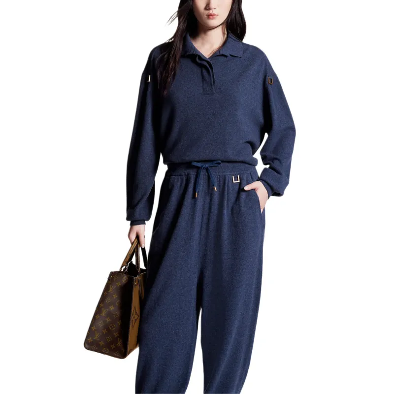 LOUIS VUITTON D-Ring Detail Cashmere Jogging Pants-4