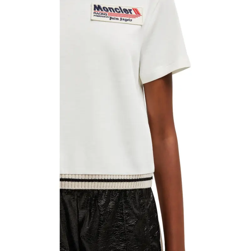 Moncler X Palm Angels Racing Slim T Shirt White/Black-4