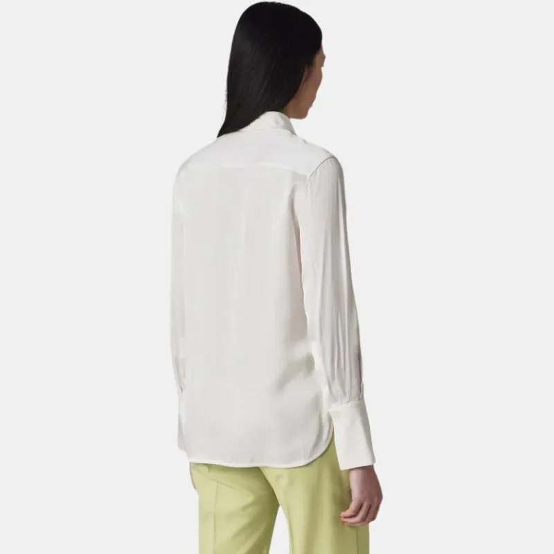 Paul Smith Curved Hem Button Up Tie Shirt-1