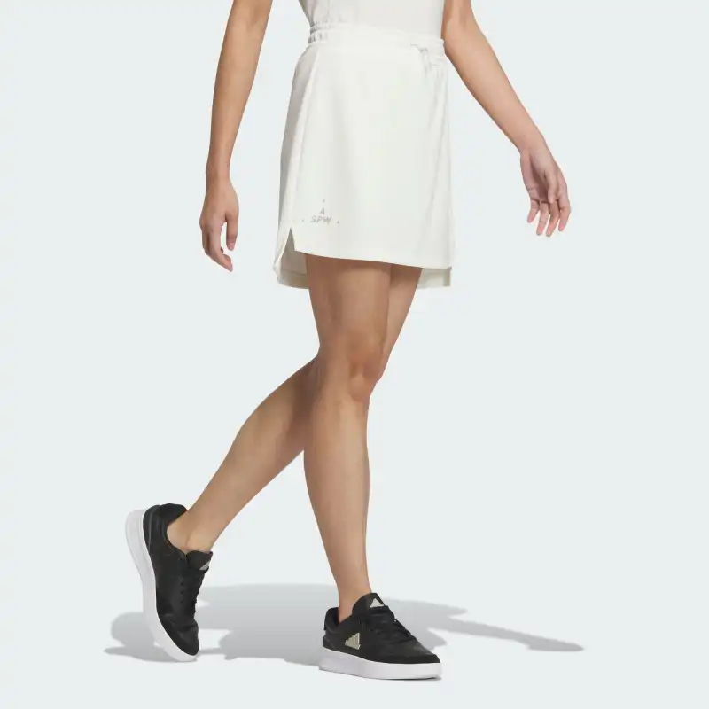 Adidas VERBIAGE KNIT SKIRT Casual Shorts Women's Jade White-2