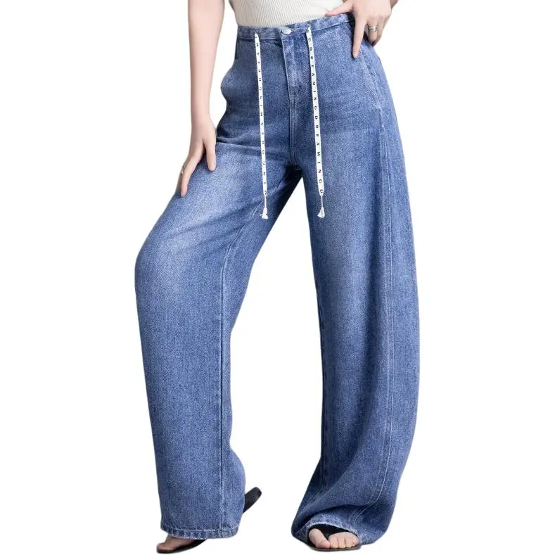 You Cow Me Pants Jeans Women's Blue-4