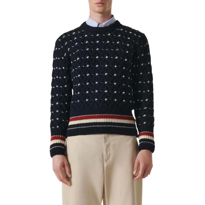 THOM BROWNE Donegal Cable knit Jumper-3