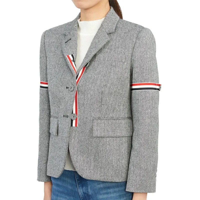 THOM BROWNE· Business Suits Coats Women's Gray-4