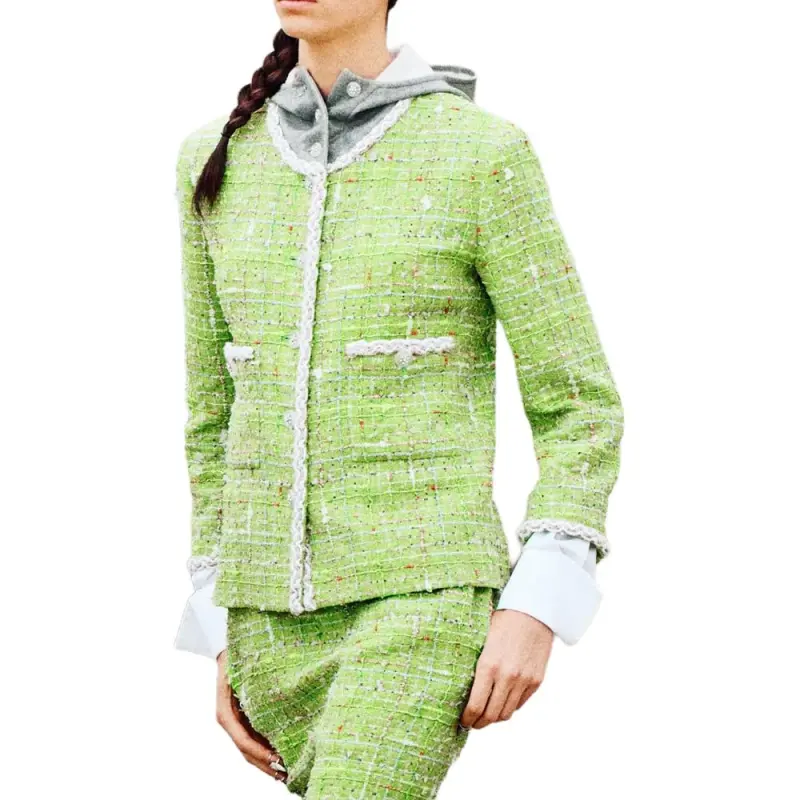 CHANEL Jackets Coats Women's Green-2