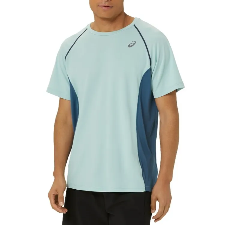 Asics T Shirts Men Green/Blue-2