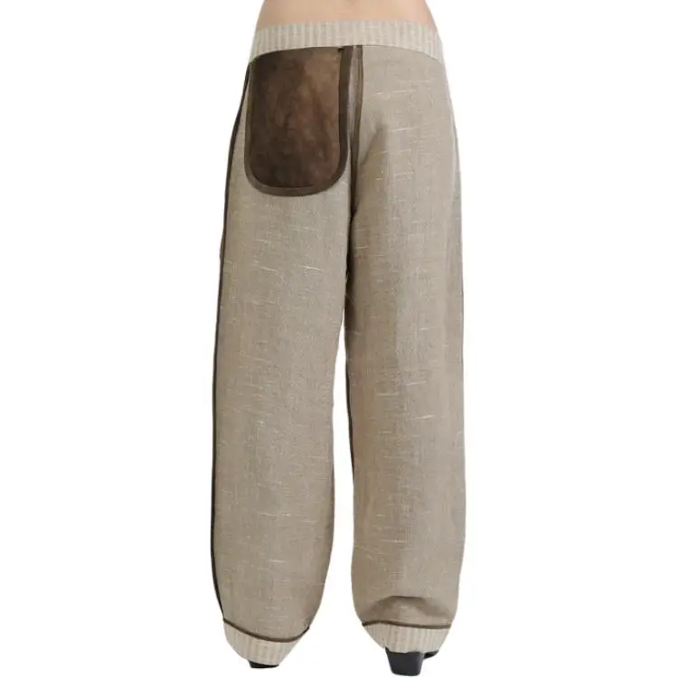 COMMUNS Contrast panelled Trousers-1