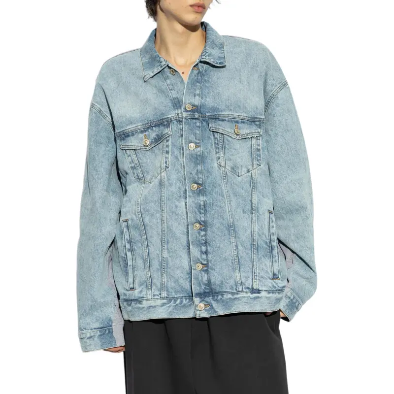 Balenciaga Bb Logo Denim Jacket-1