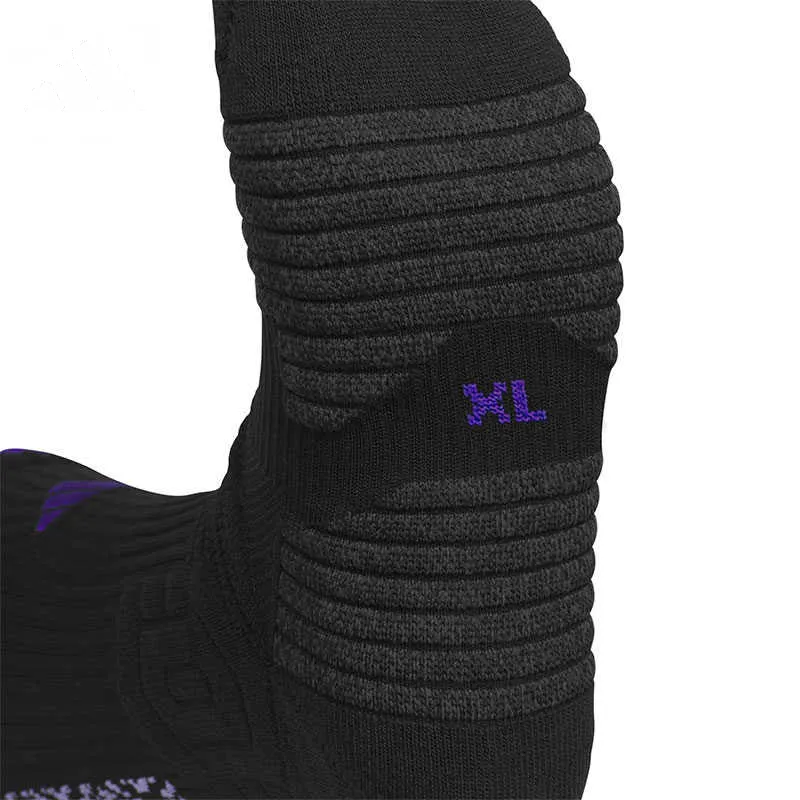 Adidas Mid Calf Socks Unisex 1 Pack Black Purple-1