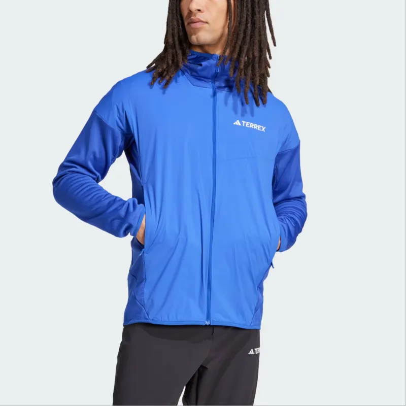 Adidas Free Shipping With AdiClub Terrex Xperior Climawarm+ Wind Light Fleece Hooded Jacket-1