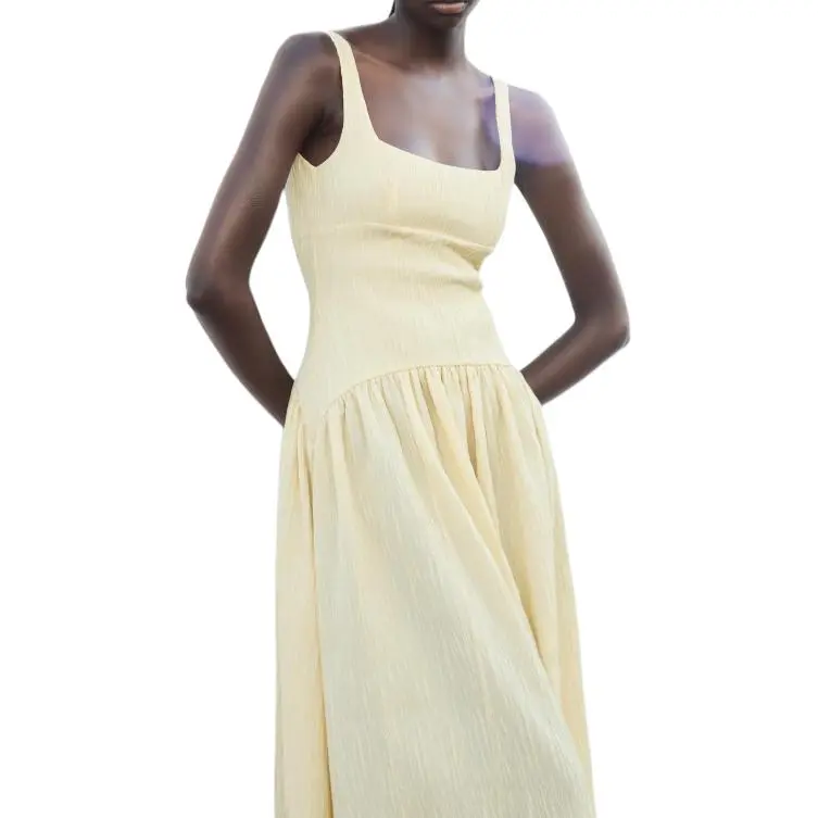 ZARA Slip Dress Women's Blue Vanilla-4