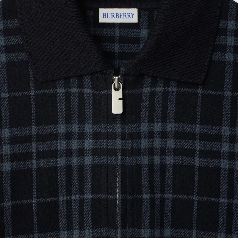 Burberry Checked Short Sleeved Polo Shirt-4