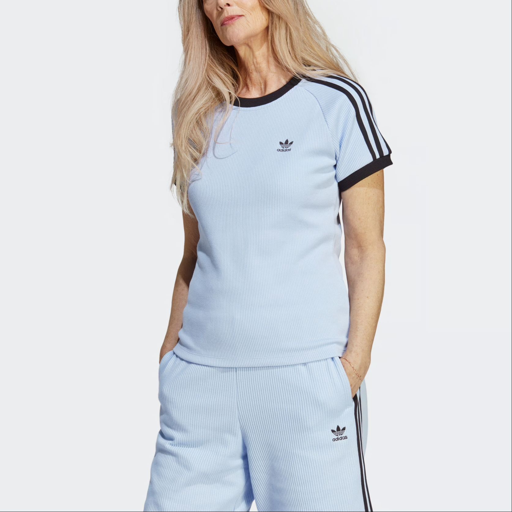 adidas shorts and top set womens