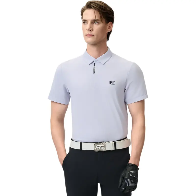 FILA Golf Series SS25 Polo Shirt Men's Light Lavender PR-1