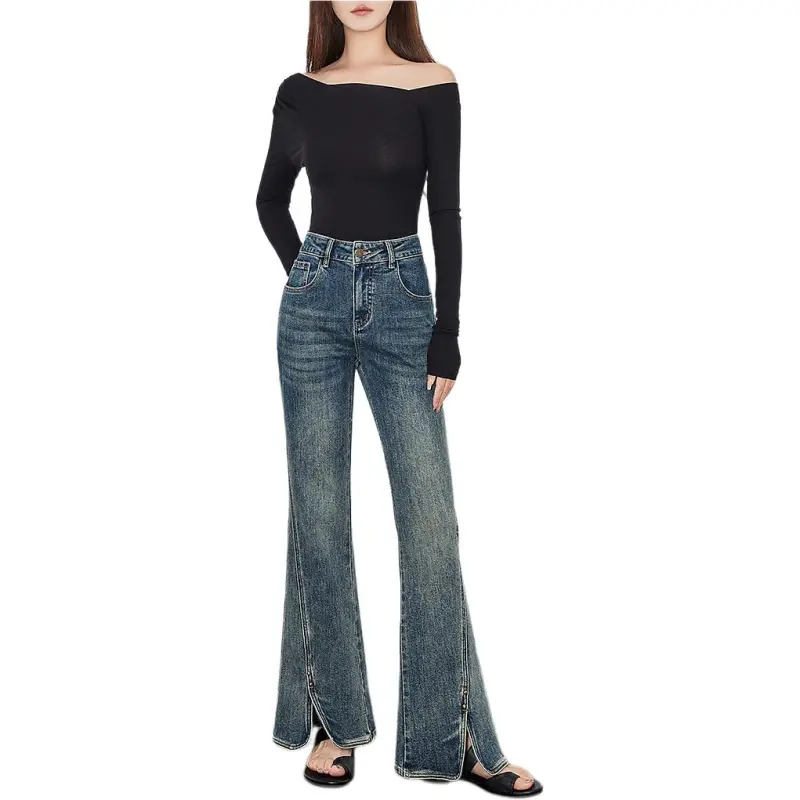 Initial Language Jeans Women's Vintage Blue-1