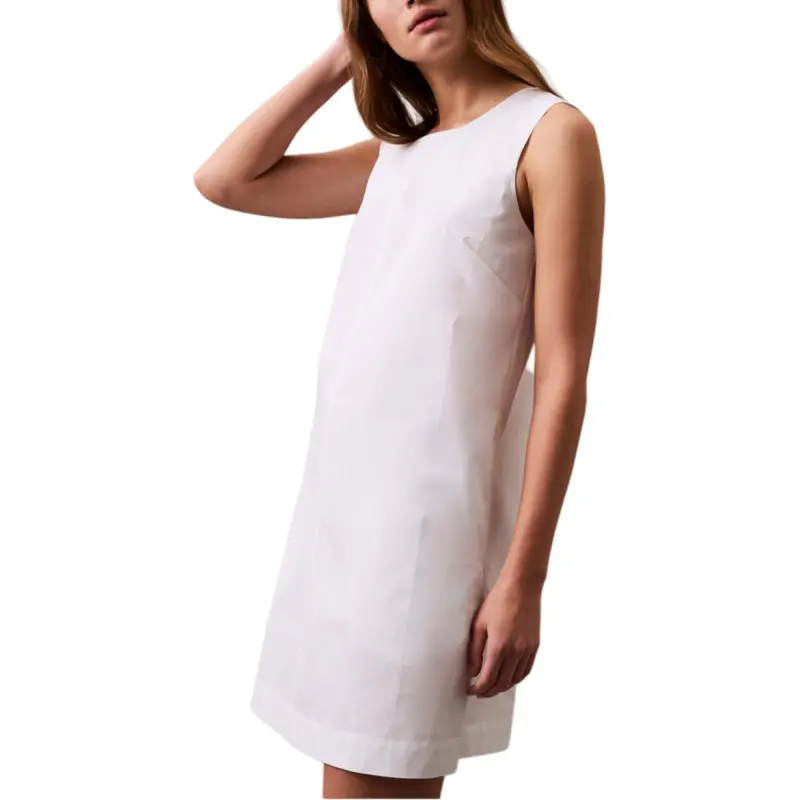 CALVIN KLEIN Sleeveless Dress Women's Bright White-1