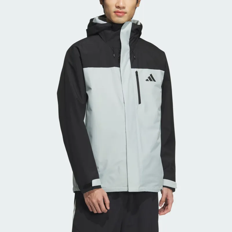 Adidas THREE IN ONE Jackets & Coats Unisex Texture Gray-2