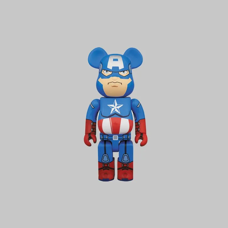 BE@RBRICK X Marvel Captain America Blue-1
