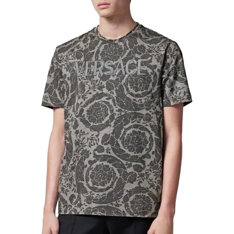 VERSACE Baroque Print Compact T Shirt-2
