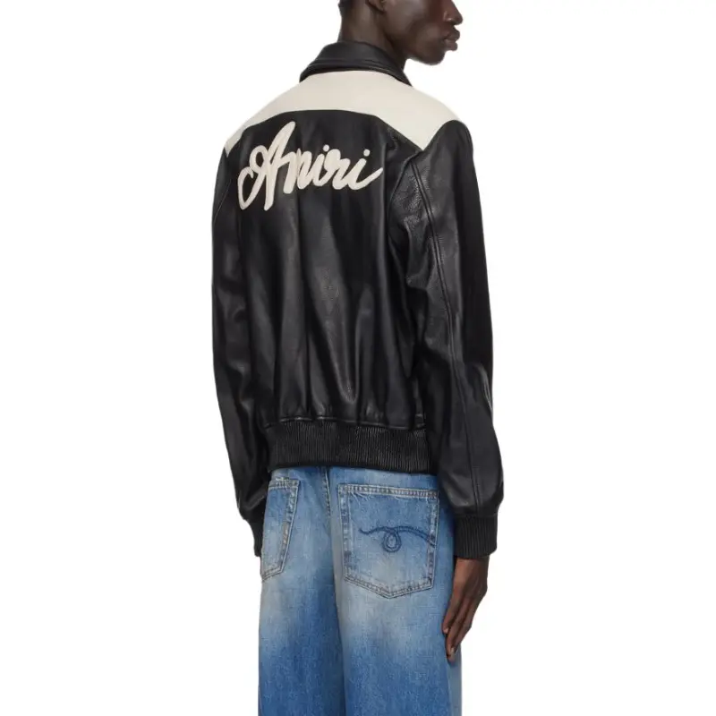 AMIRI Logo Patch Ribbed Hem Jacket-4