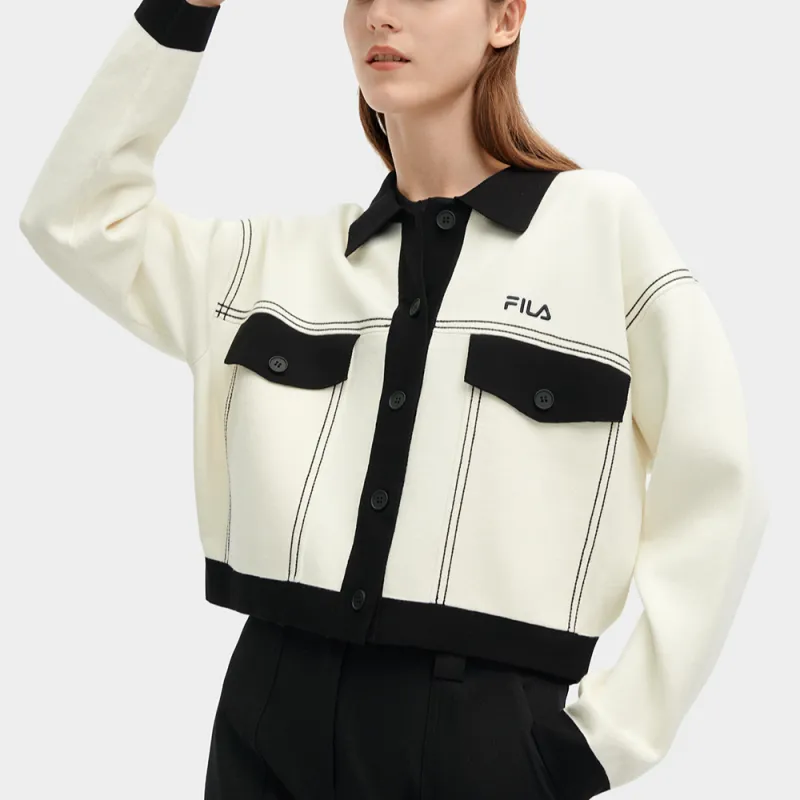 FILA Jackets Coats Women's Jade Rabbit White-5