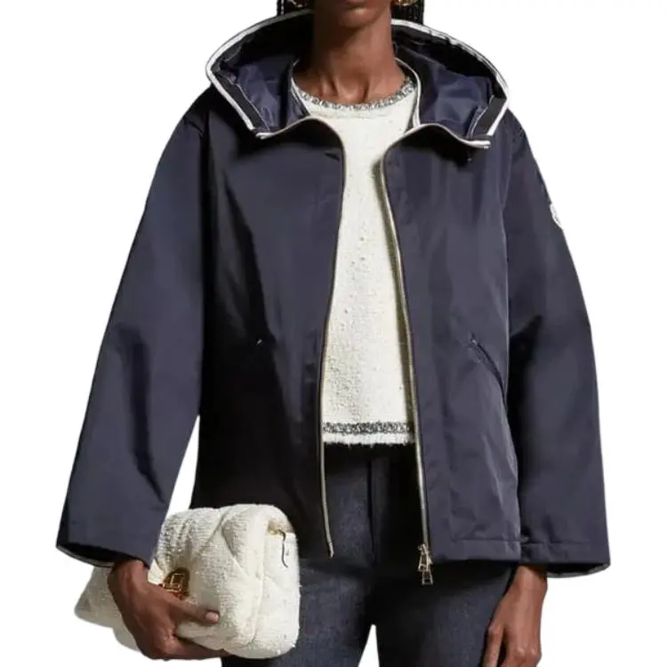 Moncler Cassiope Logo Patch Zip Up Jacket-4