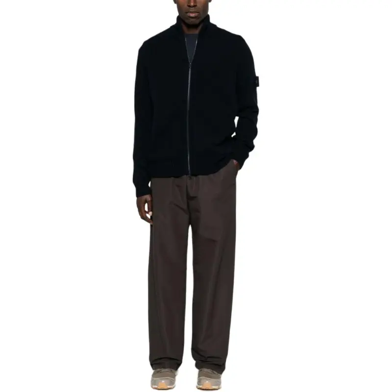 STONE ISLAND Compass Patch Zipped Cardigan-4