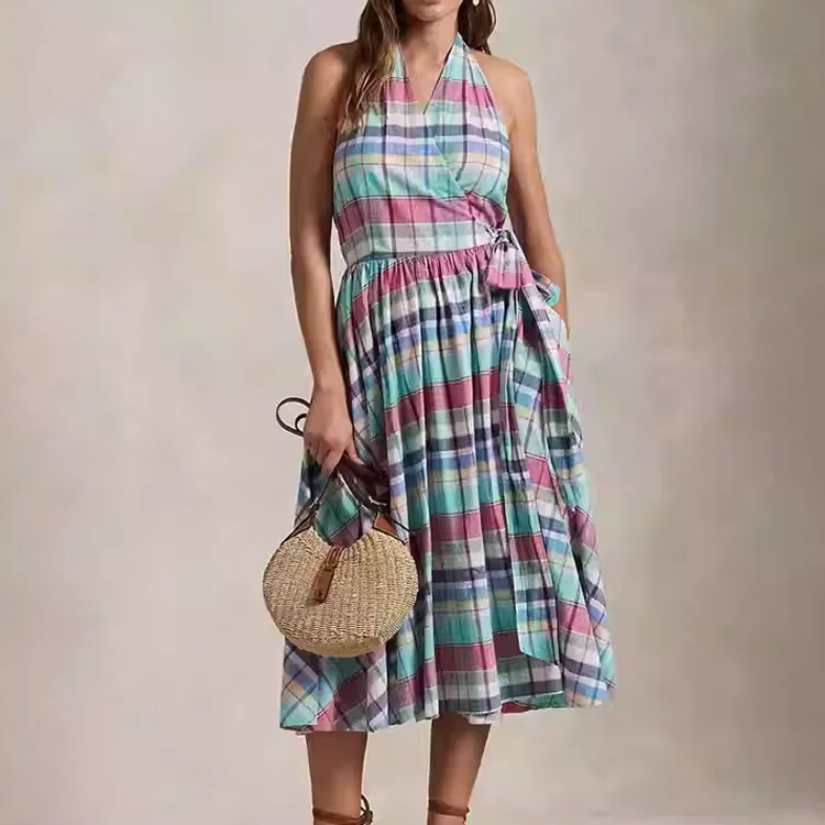Polo Ralph Lauren SS25 Sleeveless Dress Women's Multicolor-1