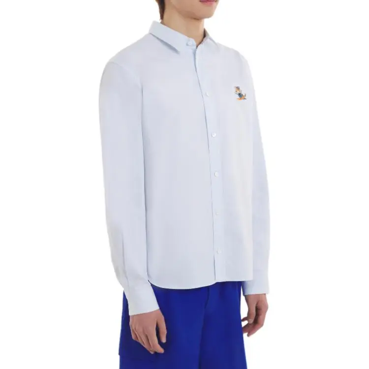 Maison Kitsune Shirts Men Blue-3