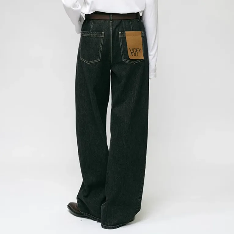 YOEYYOU Jeans Women's Charcoal Black-3