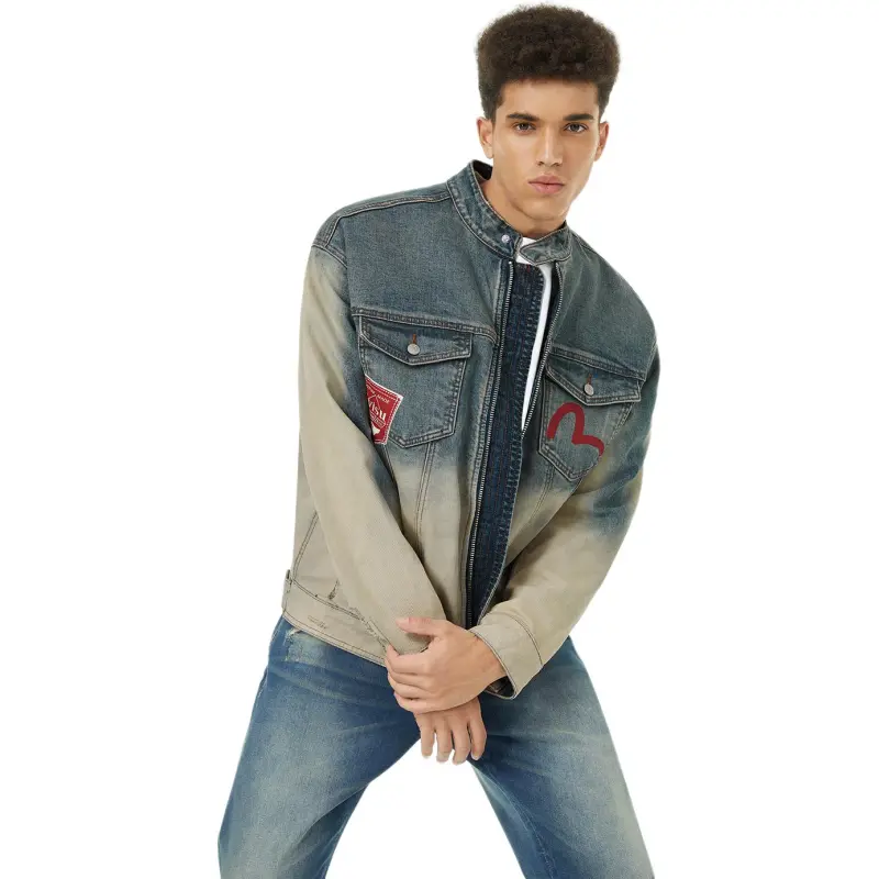 EVISU FW24 Denim Jacket Men's Denim Blue-3
