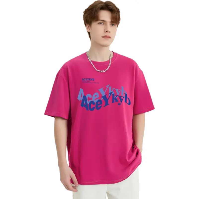 YK&YB T Shirts Unisex Rose Red-4