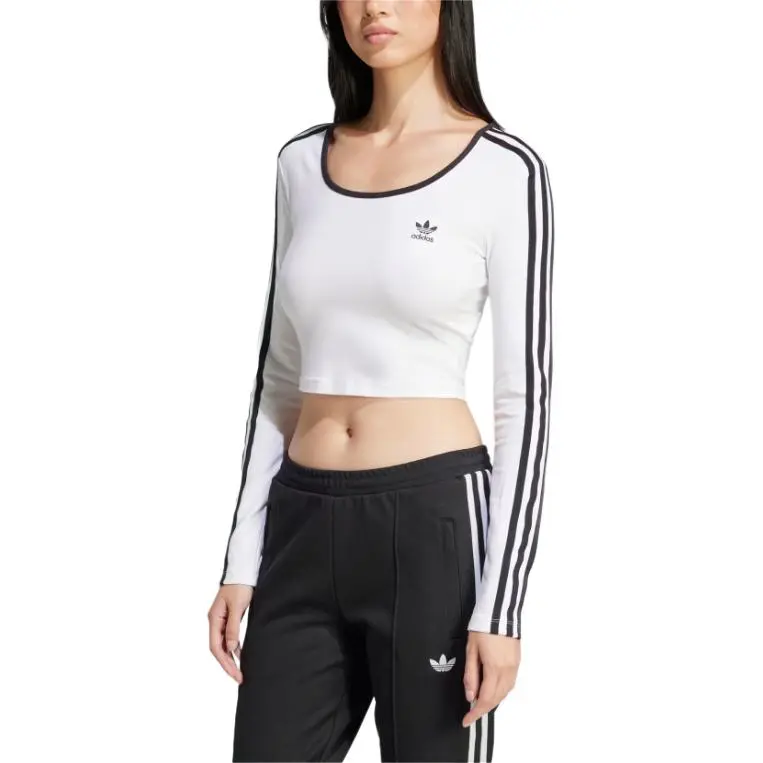 Adidas Cropped 3 stripes T shirt-1