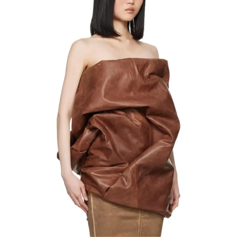 RICK OWENS/RO Strapless Top Women's Brown-2