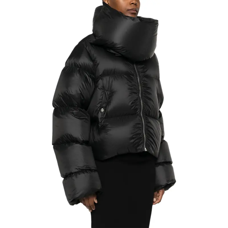 RICK OWENS Funnel Neck Jacket 'Black'-5