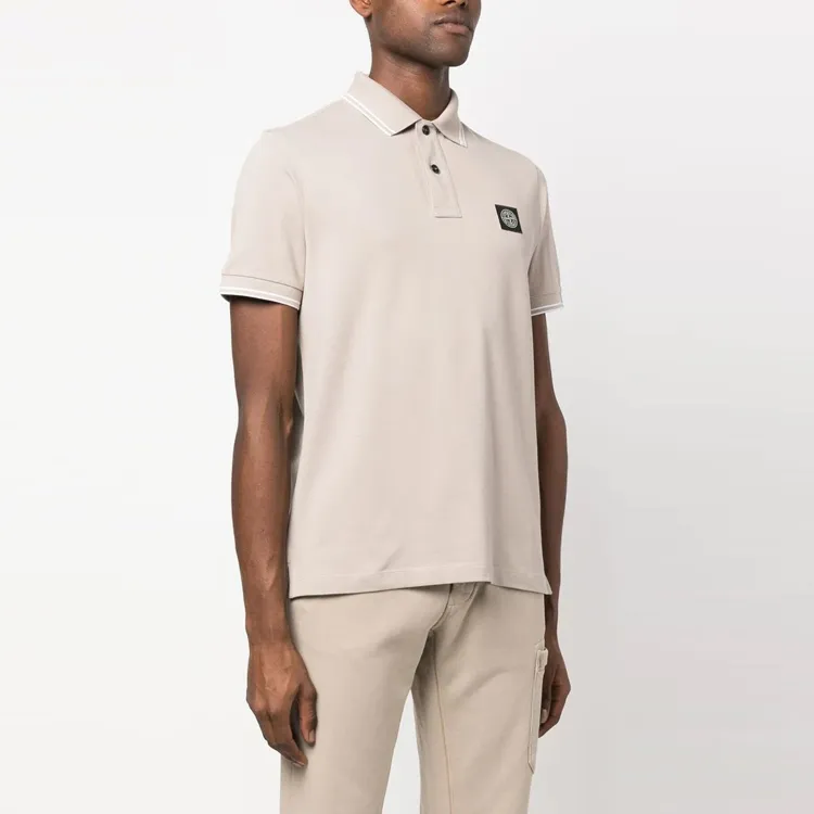 STONE ISLAND Polo Shirt Men's Beige-3