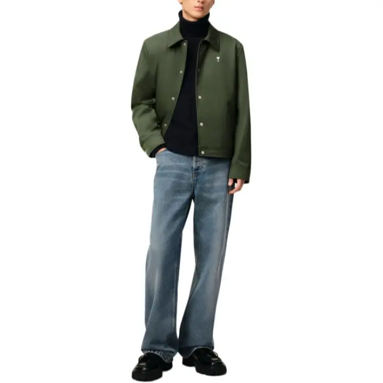 AMIPARIS Jackets & Coats Men's Olive Green-3
