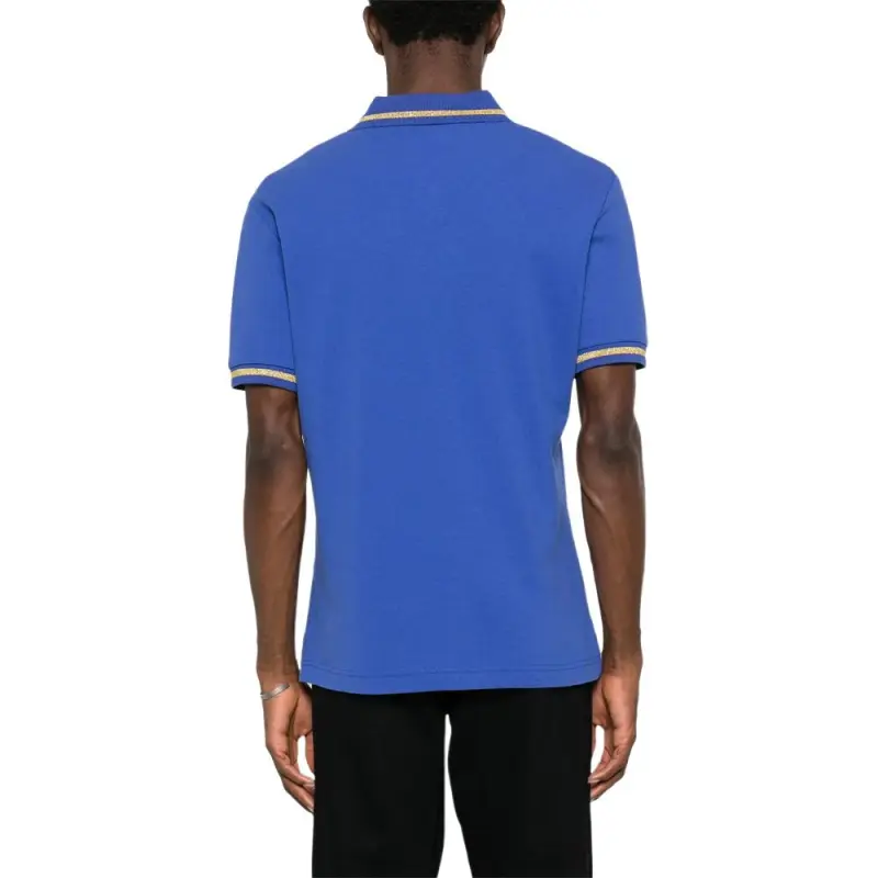 VERSACE JEANS COUTURE SS24 Polo Shirt Men's Royal Blue-3