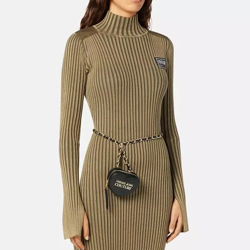 VERSACE JEANS COUTURE Polyester Bonded Artificial Leather Fanny Pack Women's Black-4