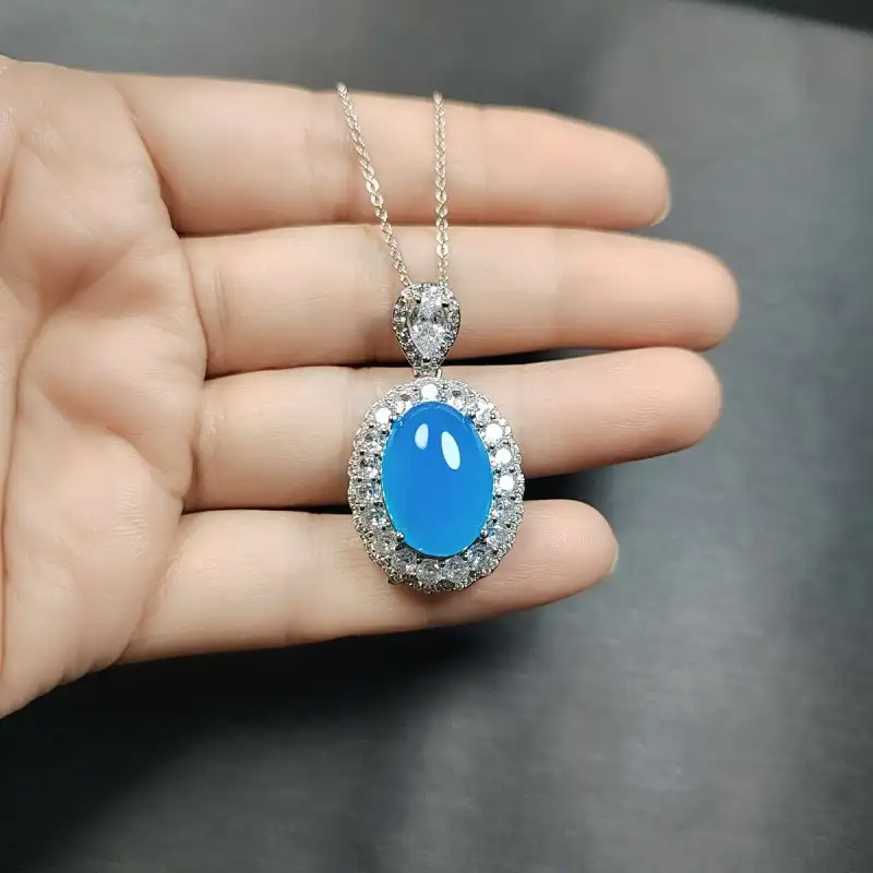 Gifts Chalcedony Necklaces Unisex-4