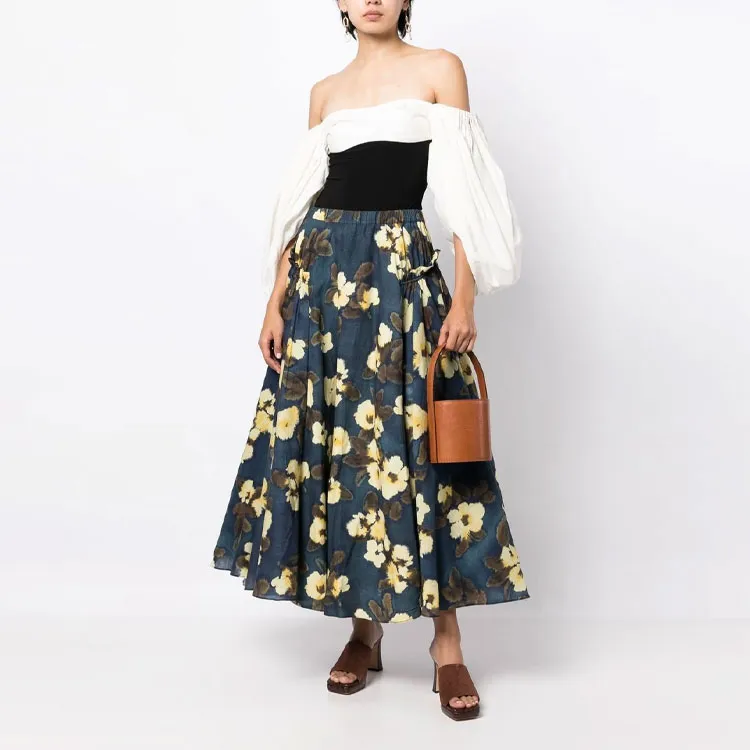 ACLER Casual Long Skirts Women's Dark Green-1