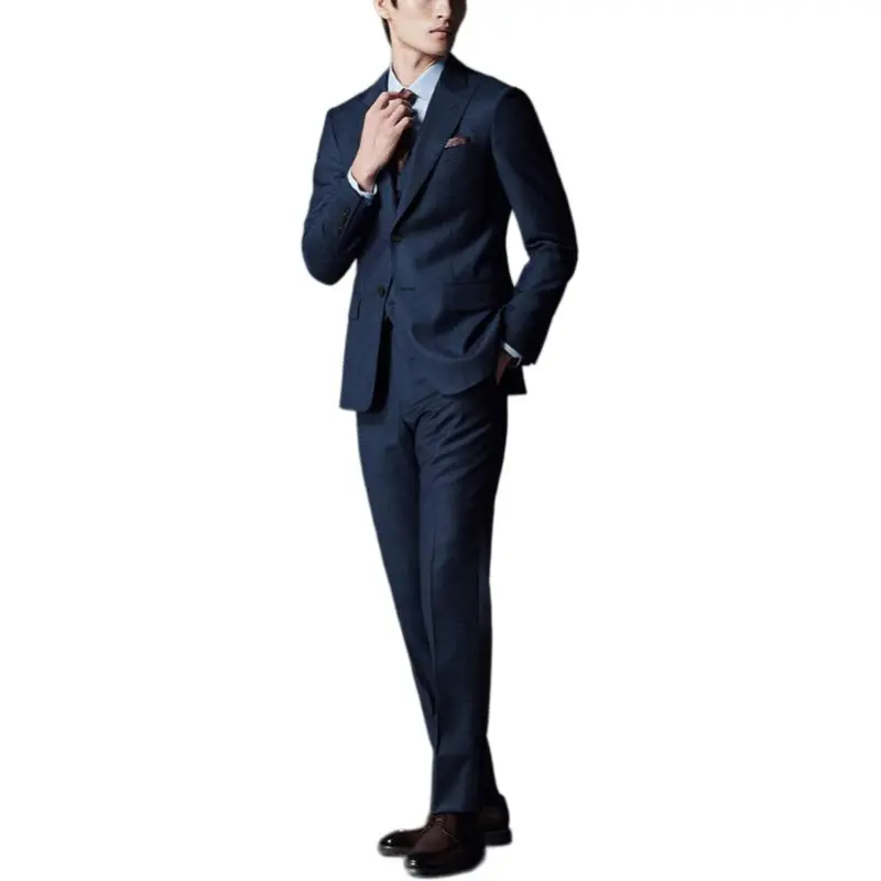 SAINT ANGELO Suit Trouser Men's Twilight Blue With Orange Plaid-2