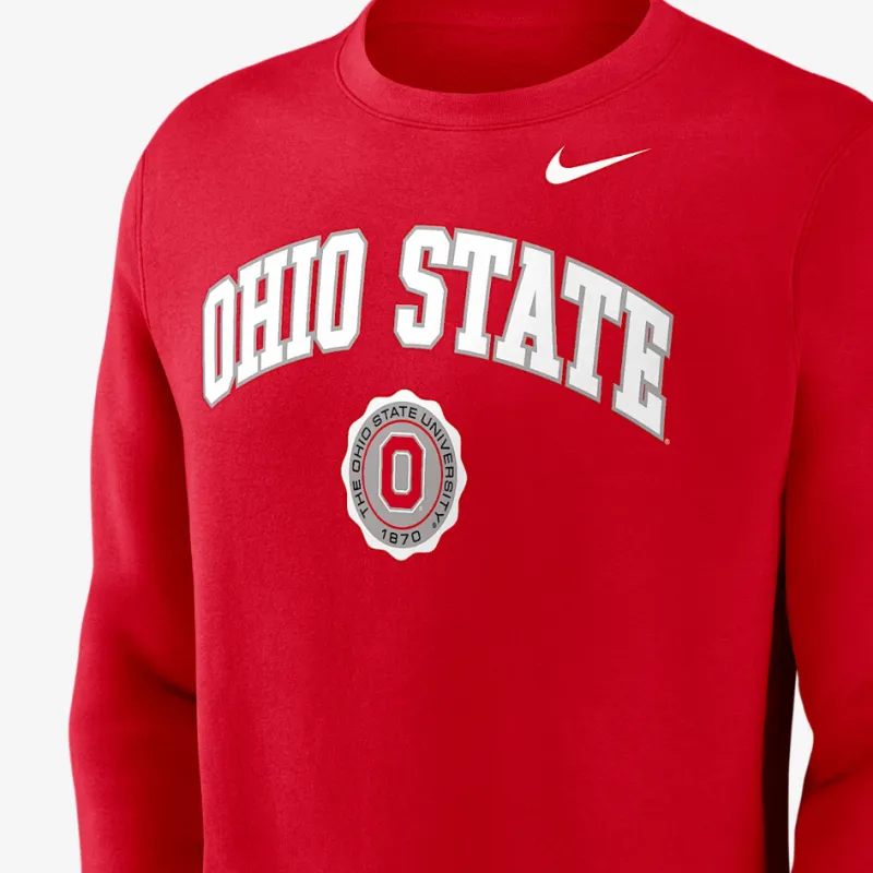 Nike Ohio State Buckeyes Arched Seal Men's Nike College Pullover Crew-2